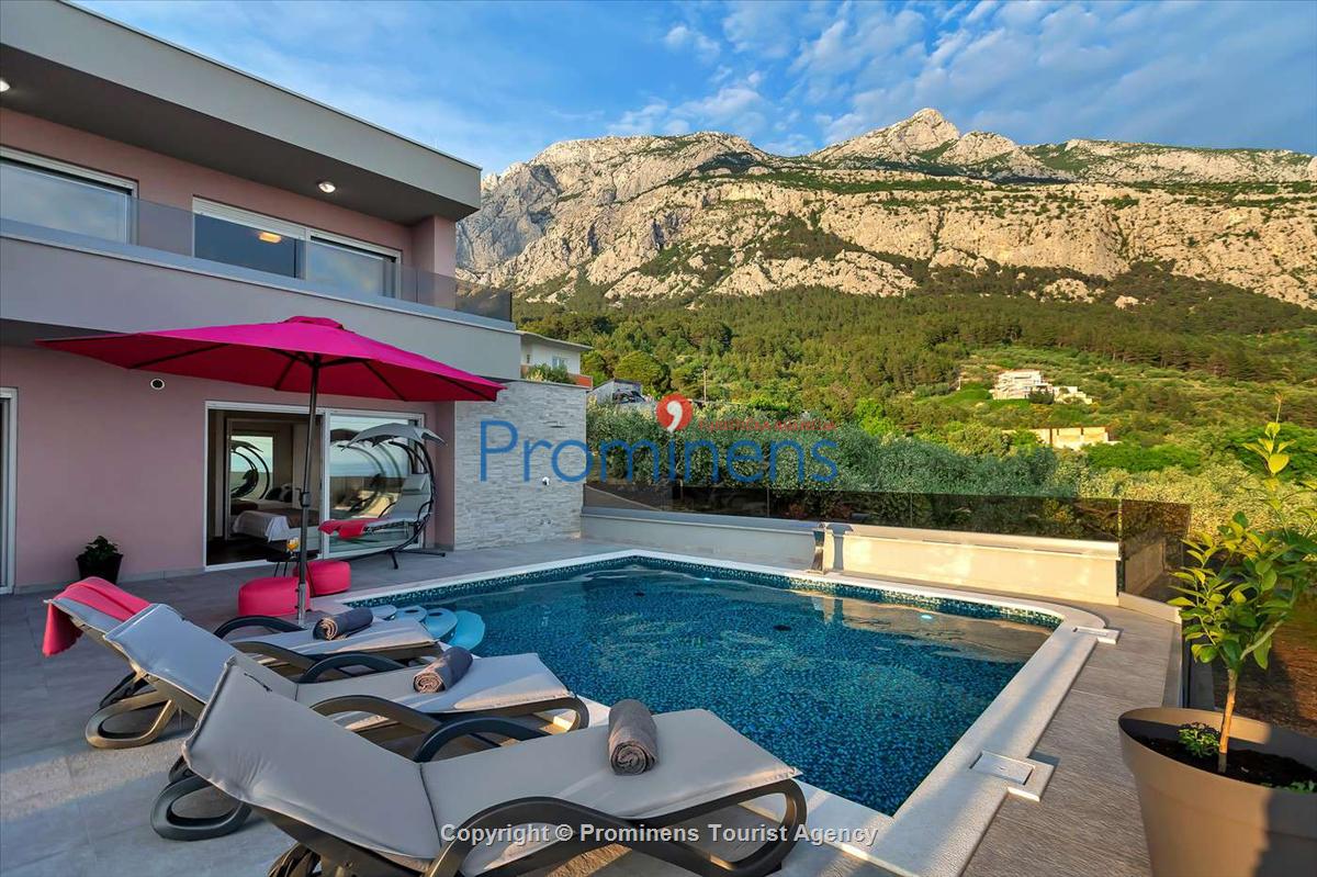 Luxus Ferienhaus Villa Astra mit beheiztem Pool und Meerblick in Makarska mieten