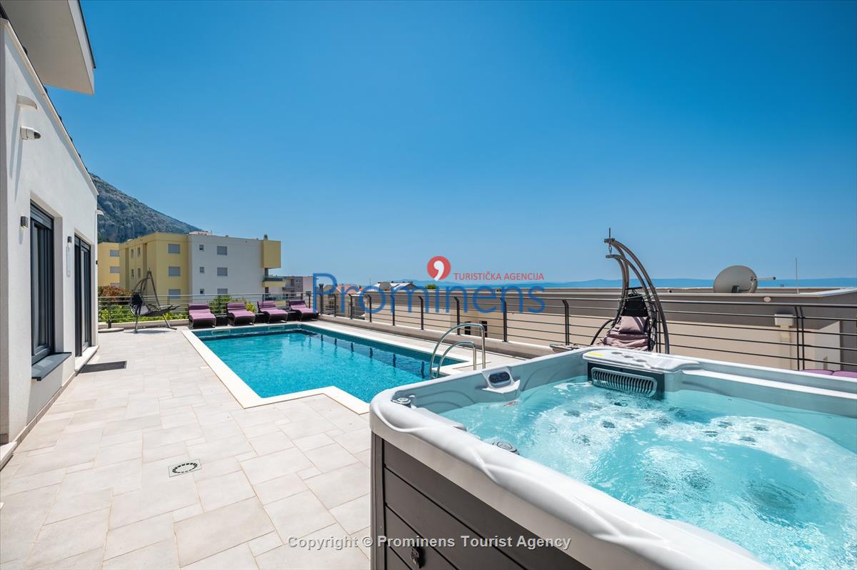 Villa Hota Makarska – grijani bazen, masažna kada, sauna, fitnes, 8 osoba