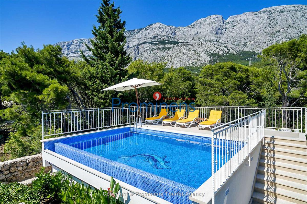 Ferienhaus Finestra mit Pool in  Tučepi an Makarska Riviera mit zwei Schlafzimmern-Kroatien -Familienurlaub 