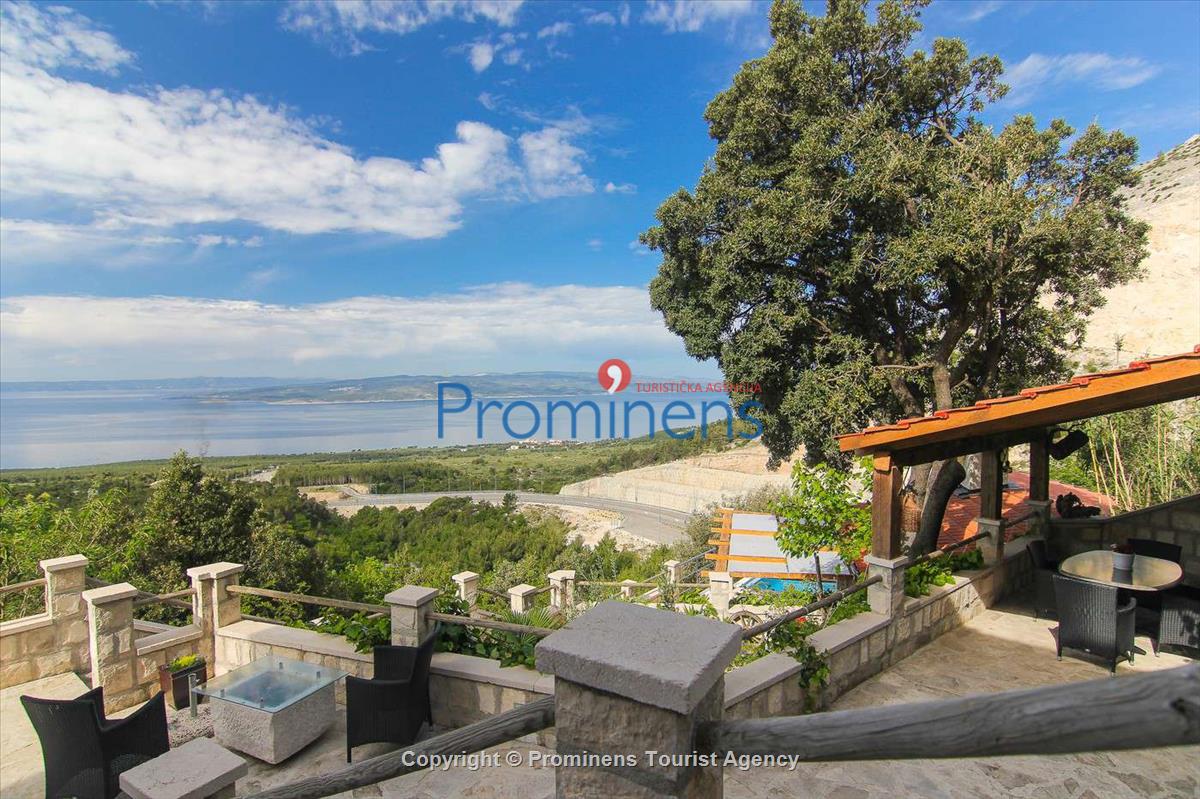 Ferienhaus Villa Dado Baška Voda,  Makarska Riviera  Kroatien  mit Meerblick beheiztem Pool und Garten
