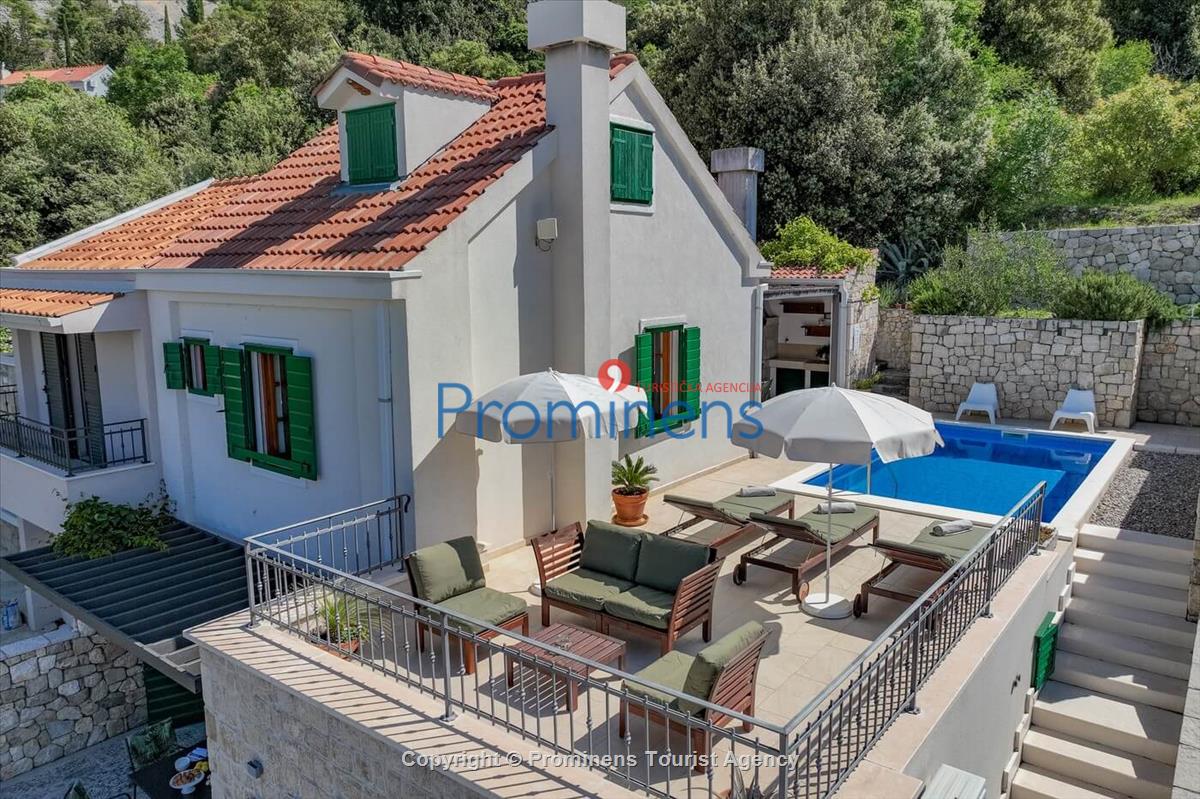 Ferienhaus Mely mit beheiztem Pool in Makarska - Panoramablick und Entspannung