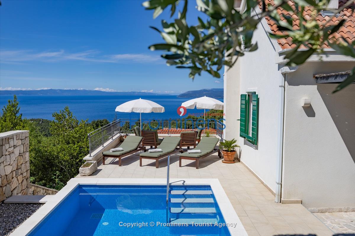 Ferienhaus Mely mit beheiztem Pool in Makarska - Panoramablick und Entspannung