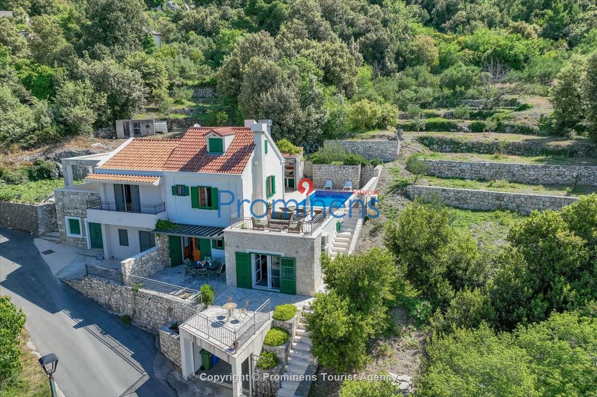 Ferienhaus Mely mit beheiztem Pool in Makarska - Panoramablick und Entspannung