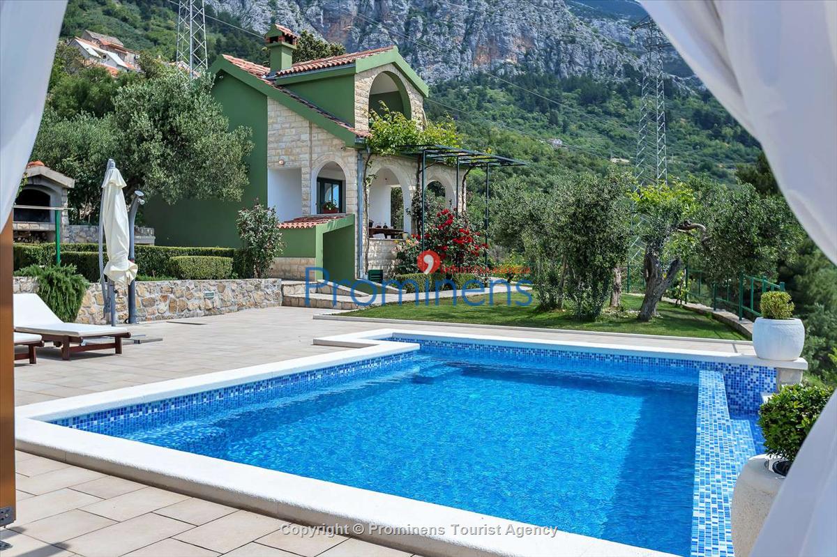 Bezaubernde Villa Mendula in Puharici mit beheiztem Infinity-Pool - Entspannter Urlaub oberhalb von Makarska, Kroatien