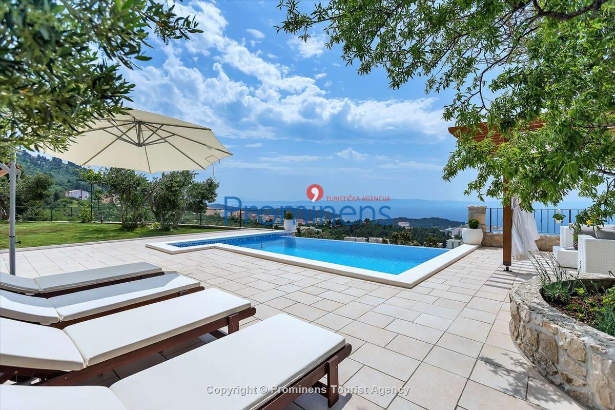 Bezaubernde Villa Mendula in Puharici mit beheiztem Infinity-Pool - Entspannter Urlaub oberhalb von Makarska, Kroatien