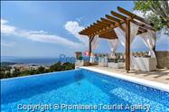 Bezaubernde Villa Mendula in Puharici mit beheiztem Infinity-Pool - Entspannter Urlaub oberhalb von Makarska, Kroatien