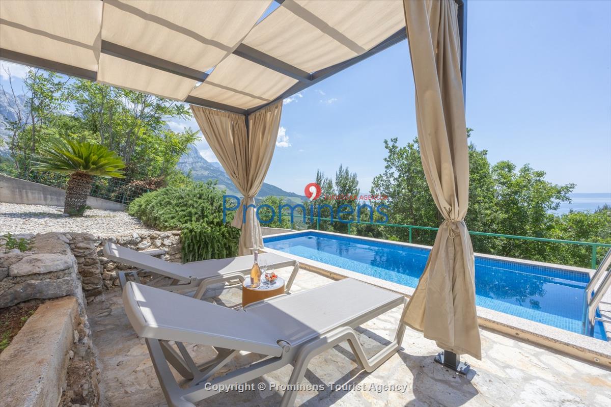 Ferienhaus mit Pool Vista Mare Baška Voda Kroatien