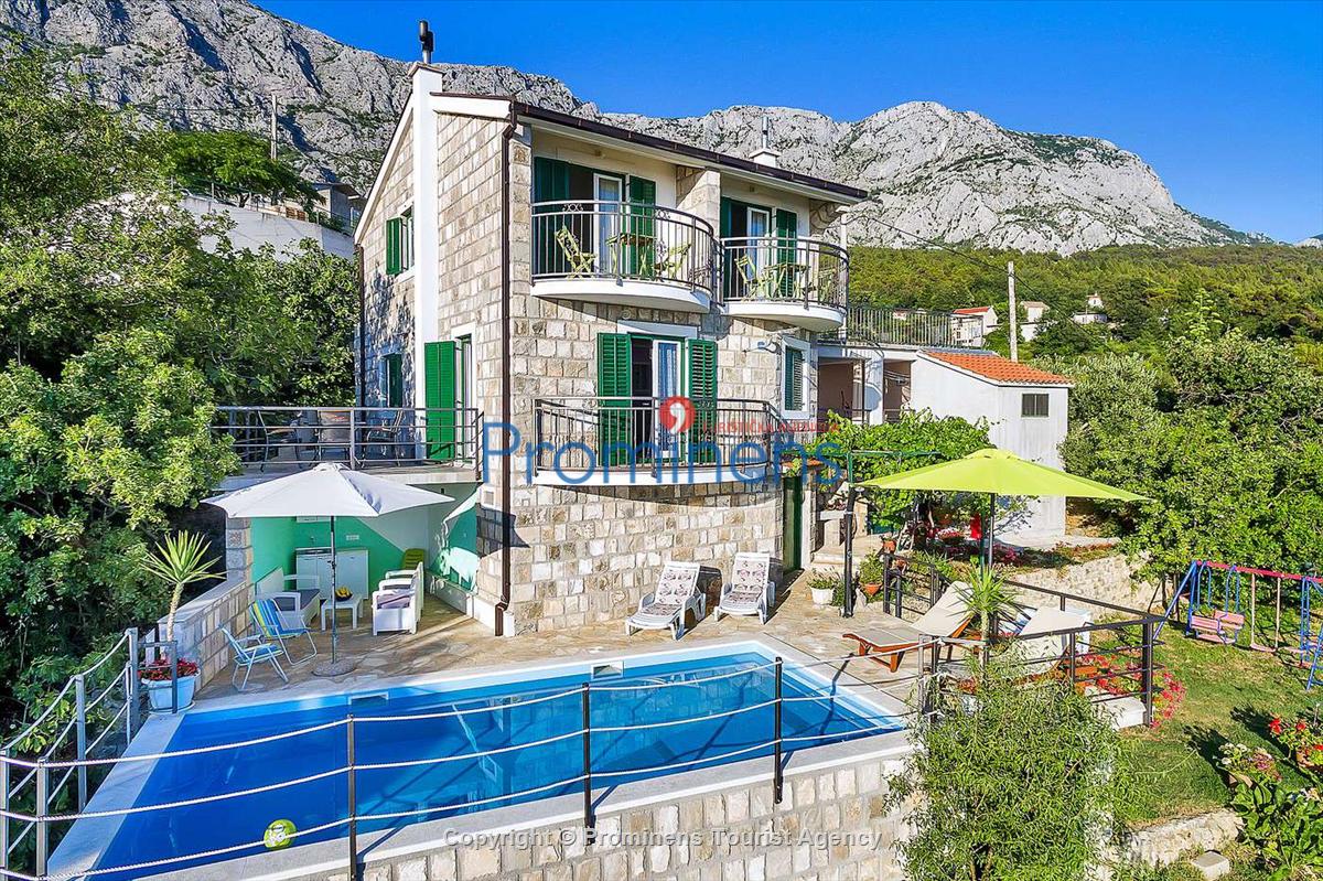 Charmantes Ferienhaus mit Pool und Meerblick in Tučepi - Kroatien an der Makarska Riviera 