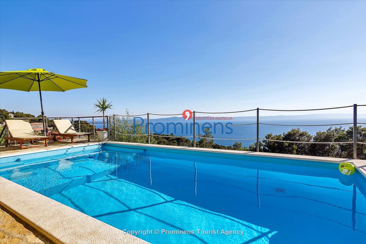 Charmantes Ferienhaus mit Pool und Meerblick in Tučepi - Kroatien an der Makarska Riviera 