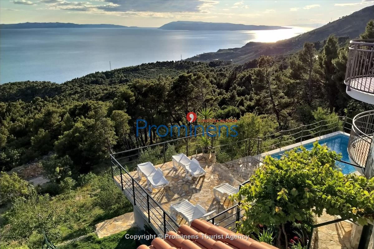 Charmantes Ferienhaus mit Pool und Meerblick in Tučepi - Kroatien an der Makarska Riviera 