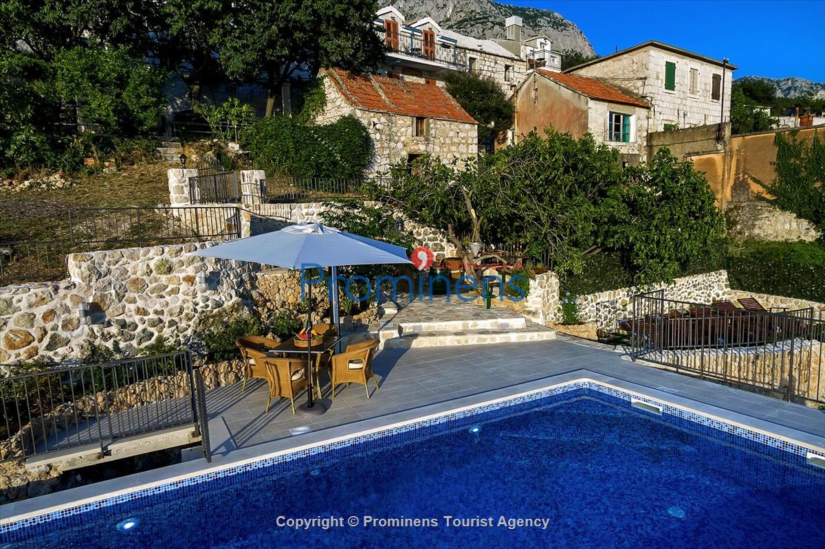 Fereinhaus Stina mit Pool und Meerblick in Tučepi - Makarska Riviera -Kroatien mieten