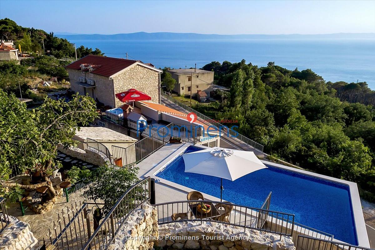 Fereinhaus Stina mit Pool und Meerblick in Tučepi - Makarska Riviera -Kroatien mieten