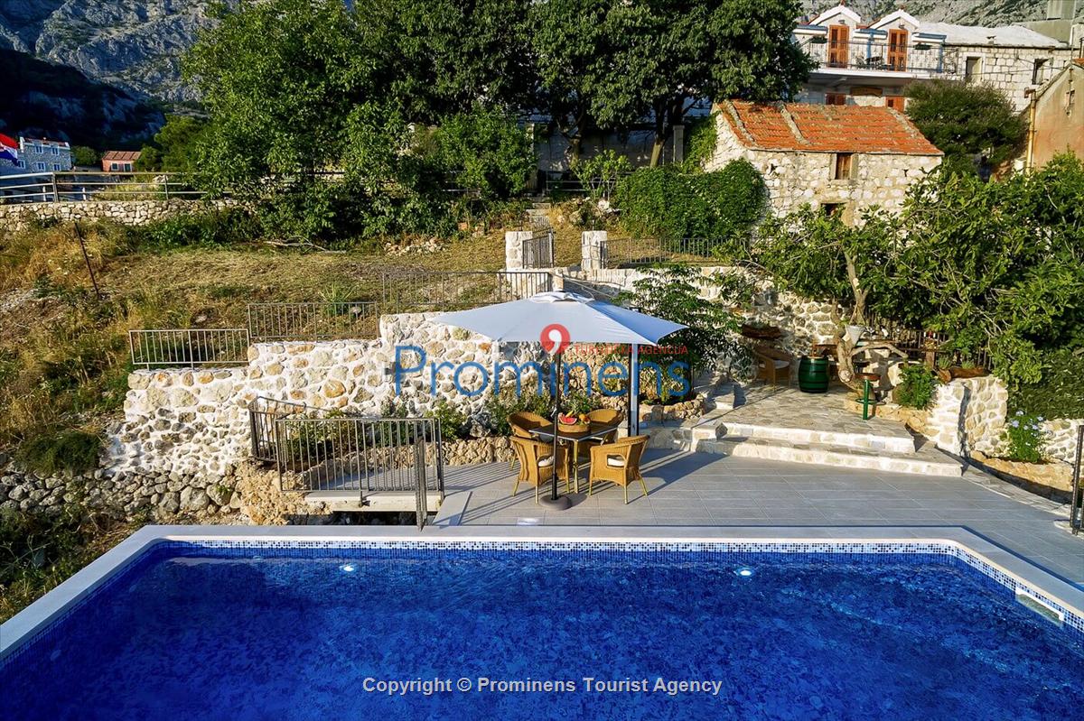 Fereinhaus Stina mit Pool und Meerblick in Tučepi - Makarska Riviera -Kroatien mieten