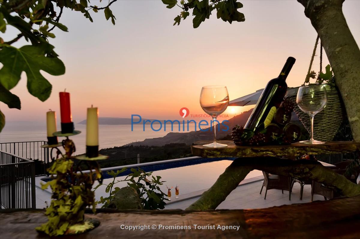 Fereinhaus Stina mit Pool und Meerblick in Tučepi - Makarska Riviera -Kroatien mieten