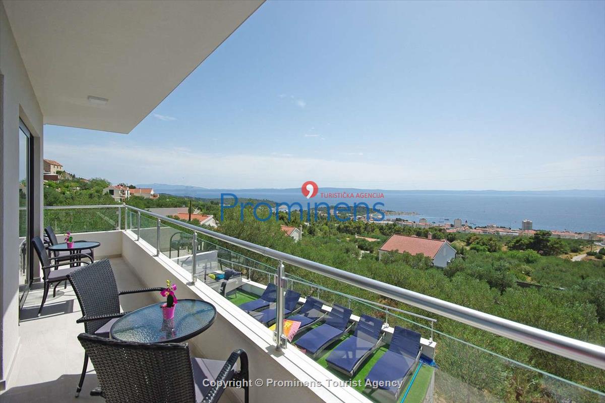 Villa Nera mit Pool in Makarska ruhige Lage drei Schlafzimmer Meerblick, Familienurlaub 