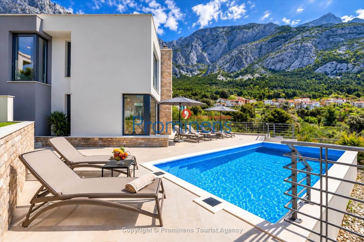 Villa Oscar Makarska – bazen, whirlpool, jacuzzi, pogled na more, 6 osoba