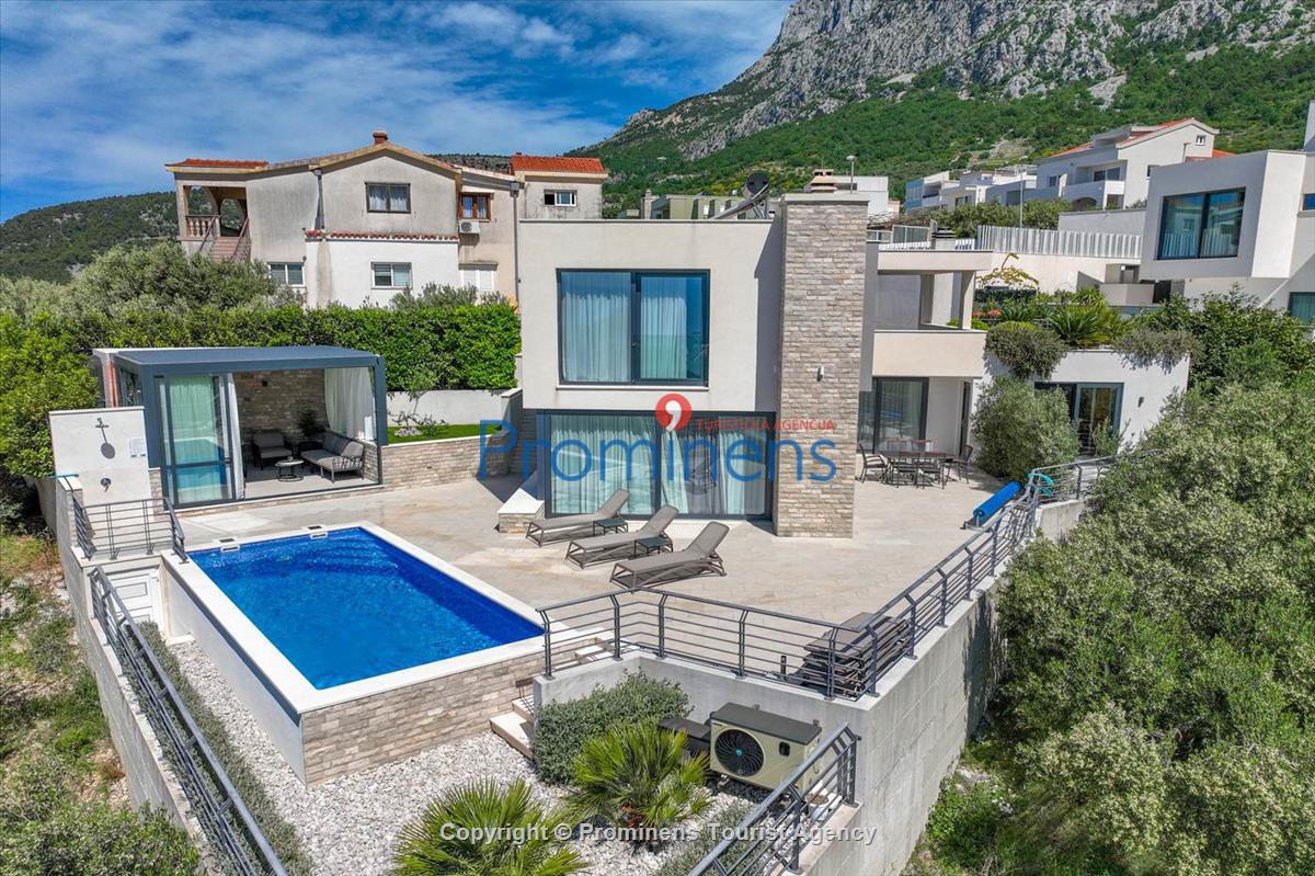 Ferienhaus Villa Oscar in Makarska mit beheiztem Pool Terrasse und Meerblick- ruhiger Familienurlaub