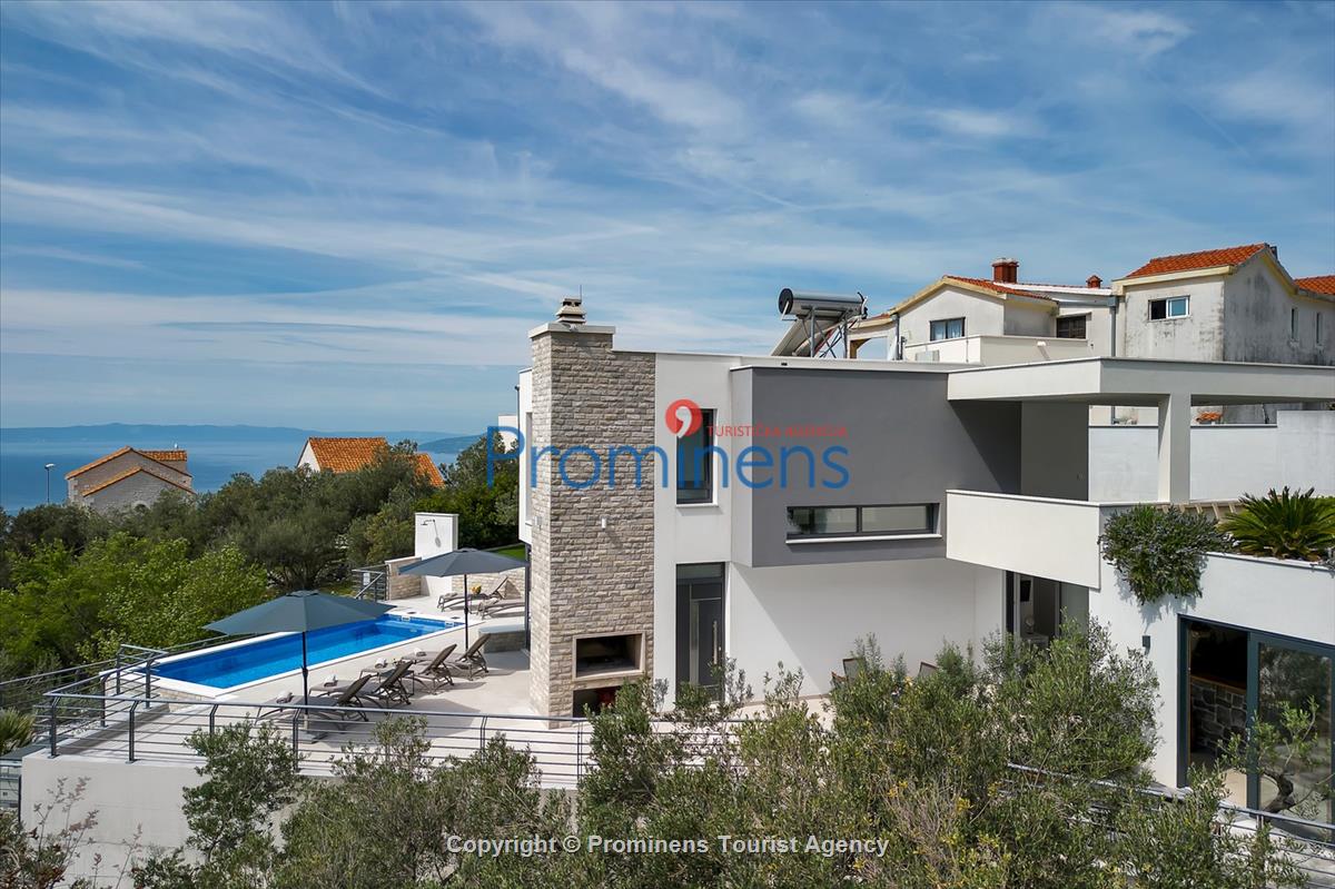 Ferienhaus Villa Oscar in Makarska mit beheiztem Pool Terrasse und Meerblick- ruhiger Familienurlaub