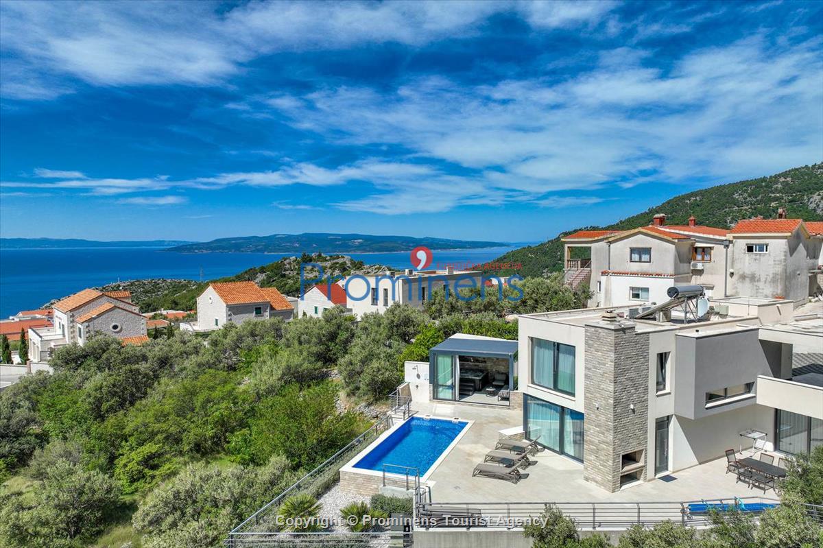 Ferienhaus Villa Oscar in Makarska mit beheiztem Pool Terrasse und Meerblick- ruhiger Familienurlaub