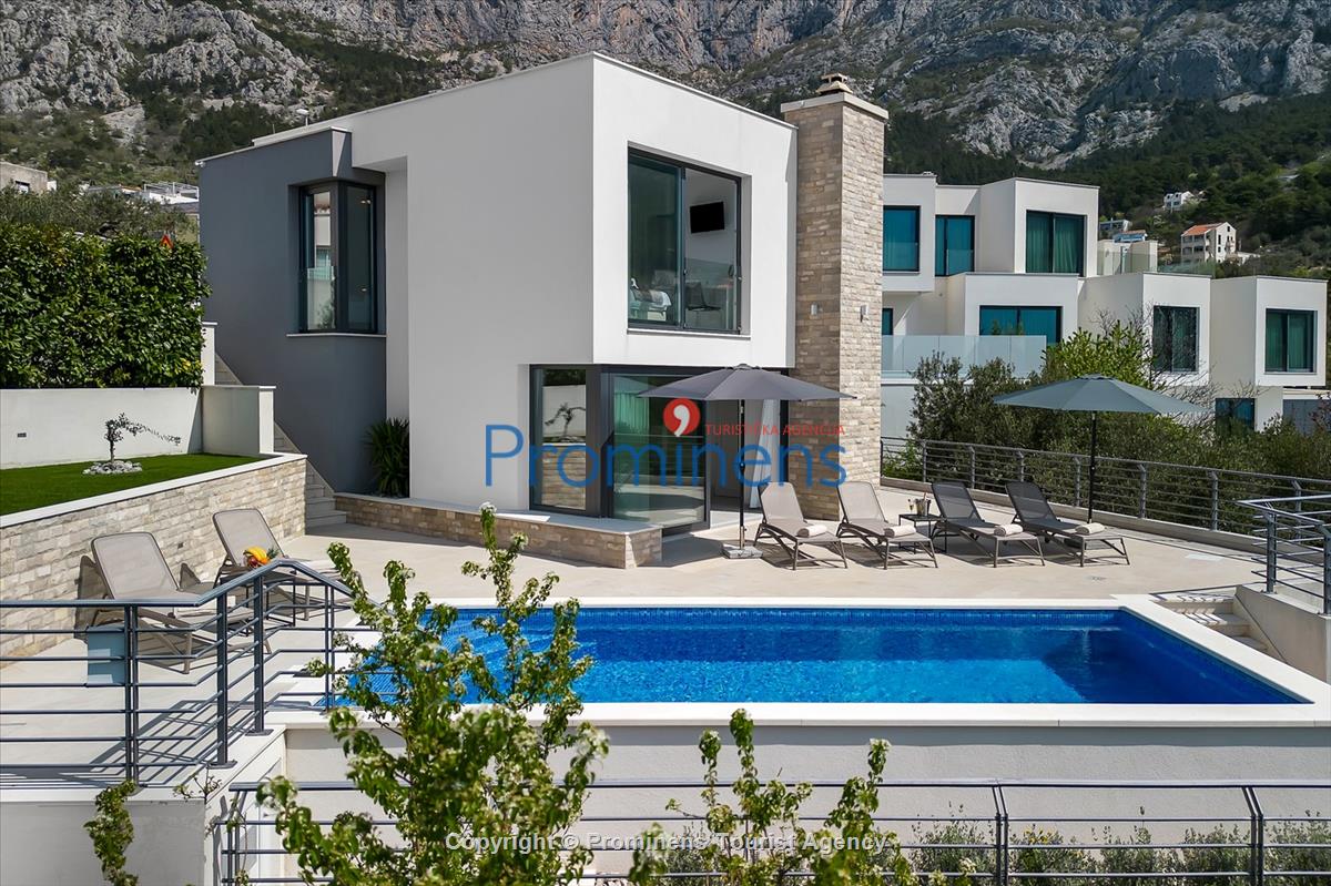 Ferienhaus Villa Oscar in Makarska mit beheiztem Pool Terrasse und Meerblick- ruhiger Familienurlaub