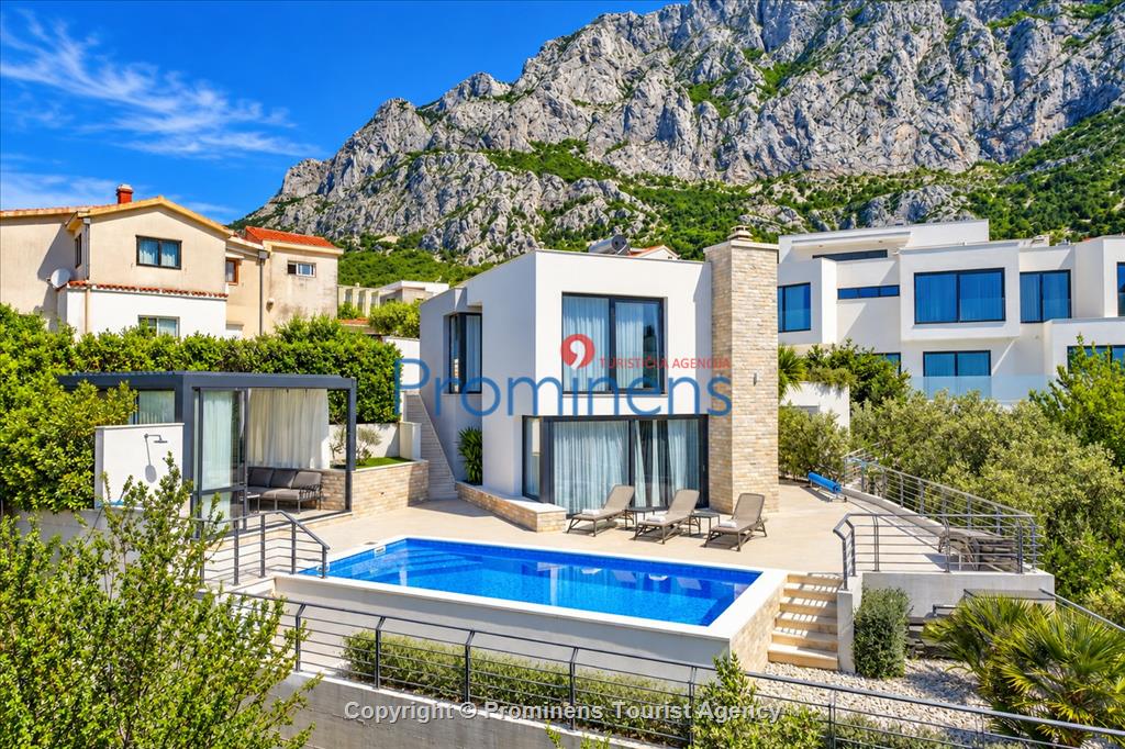 Villa Oscar Makarska – bazen, whirlpool, jacuzzi, pogled na more, 6 osoba