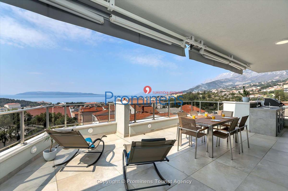 Luxus Penthouse City view oberhalb der Altstadt von Makarska mit Meerblick und erstklassiger Ausstattung