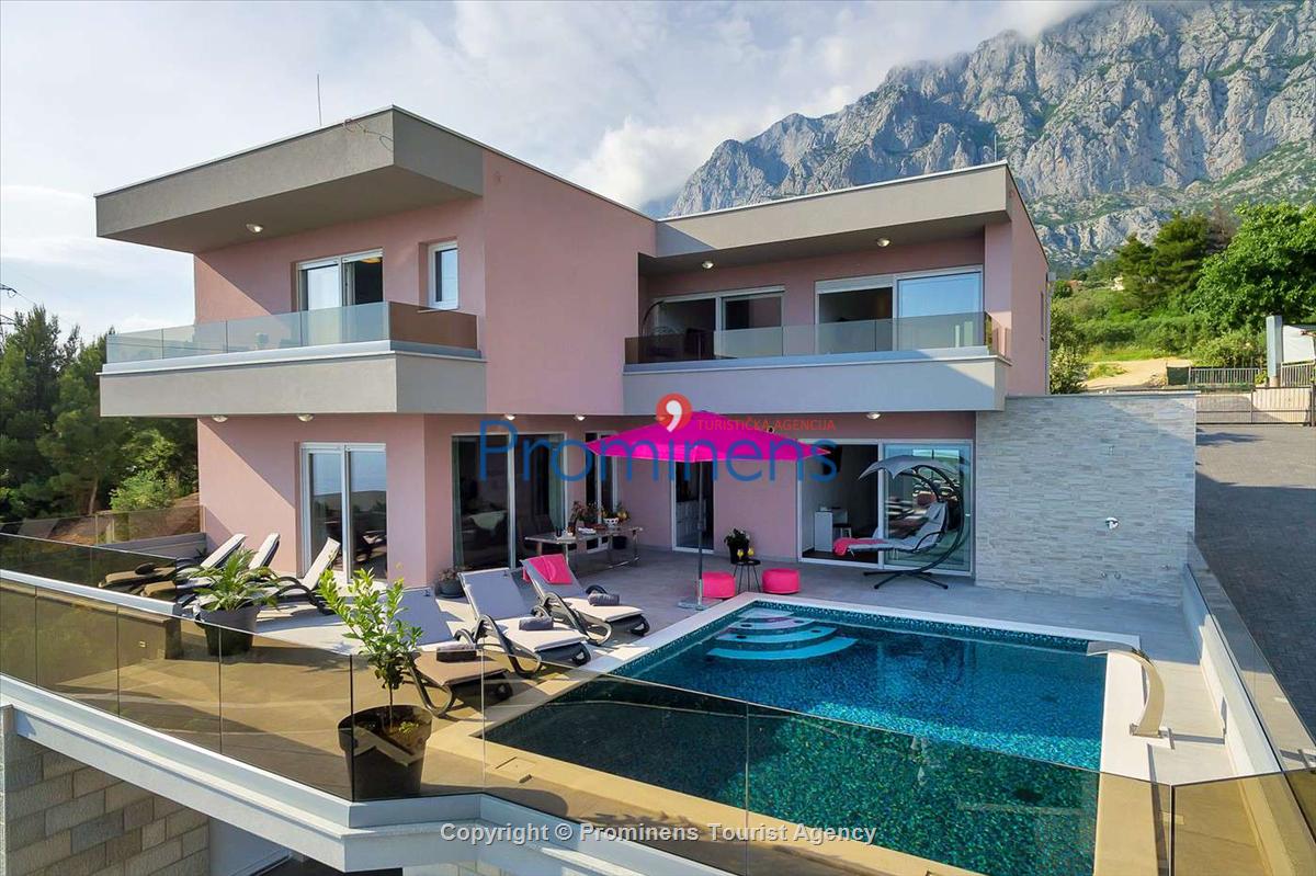 Luxus Ferienhaus Villa Astra mit beheiztem Pool und Meerblick in Makarska mieten