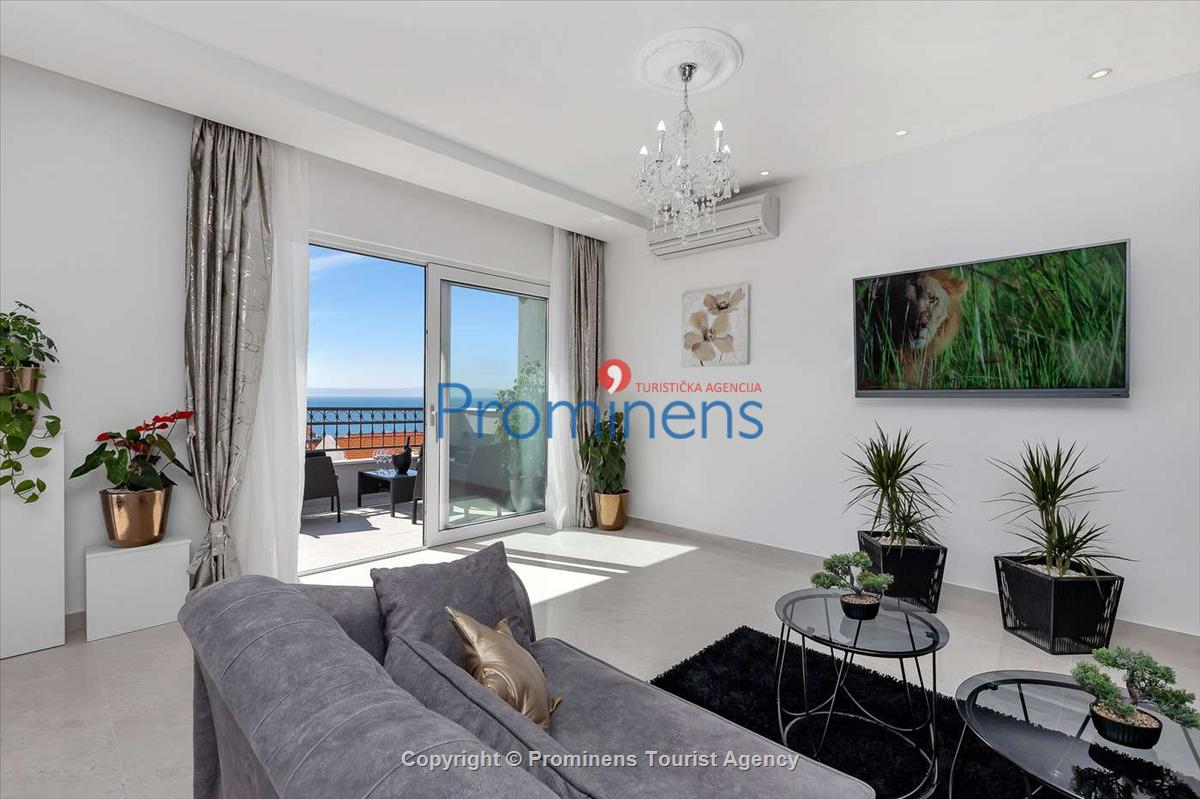 Ferienwohnung Nino in Makarska mit Meerblick - Modernes Apartment mit zwei Schlafzimmern