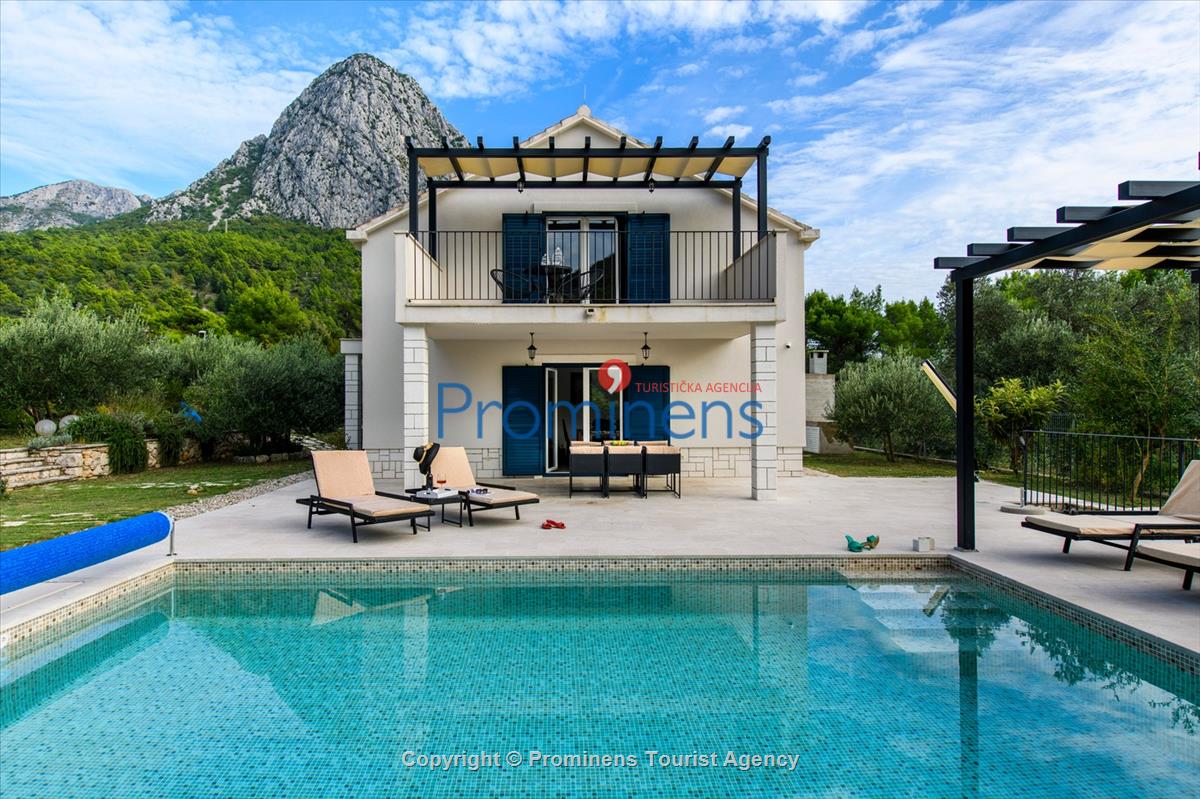 Modernes Ferienhaus Blue Stone mit beheiztem Pool in Zaostrog  Makarska Riviera,  Familienurlaub in Kroatien