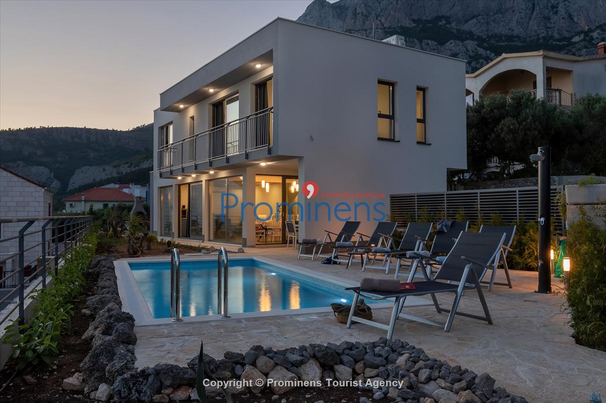 Ferienhaus Villa SMART mit Pool in Makarska - Drei Schlafzimmer und Meerblick