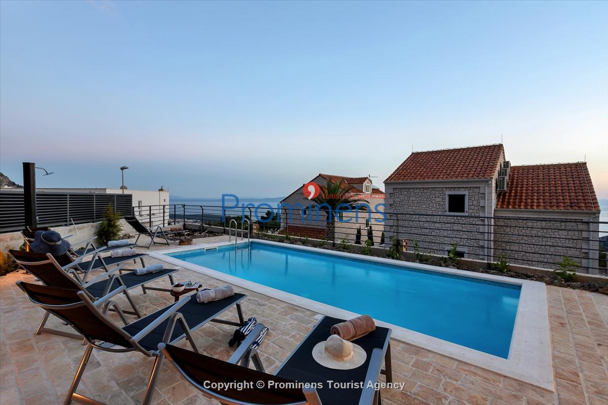 Ferienhaus Villa SMART mit Pool in Makarska - Drei Schlafzimmer und Meerblick