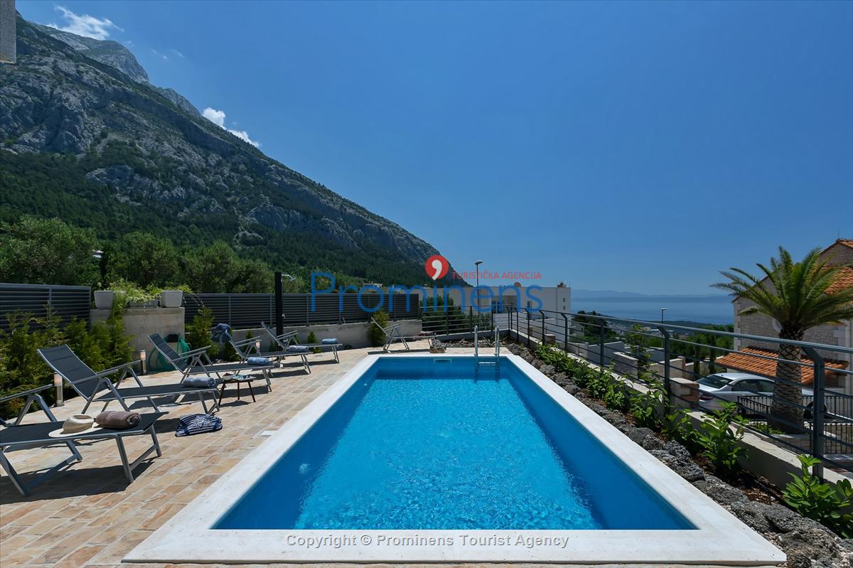 Ferienhaus Villa SMART mit Pool in Makarska - Drei Schlafzimmer und Meerblick