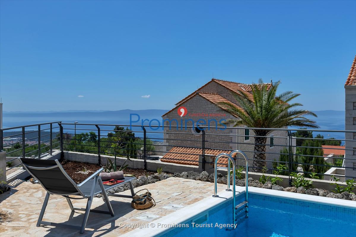 Ferienhaus Villa SMART mit Pool in Makarska - Drei Schlafzimmer und Meerblick