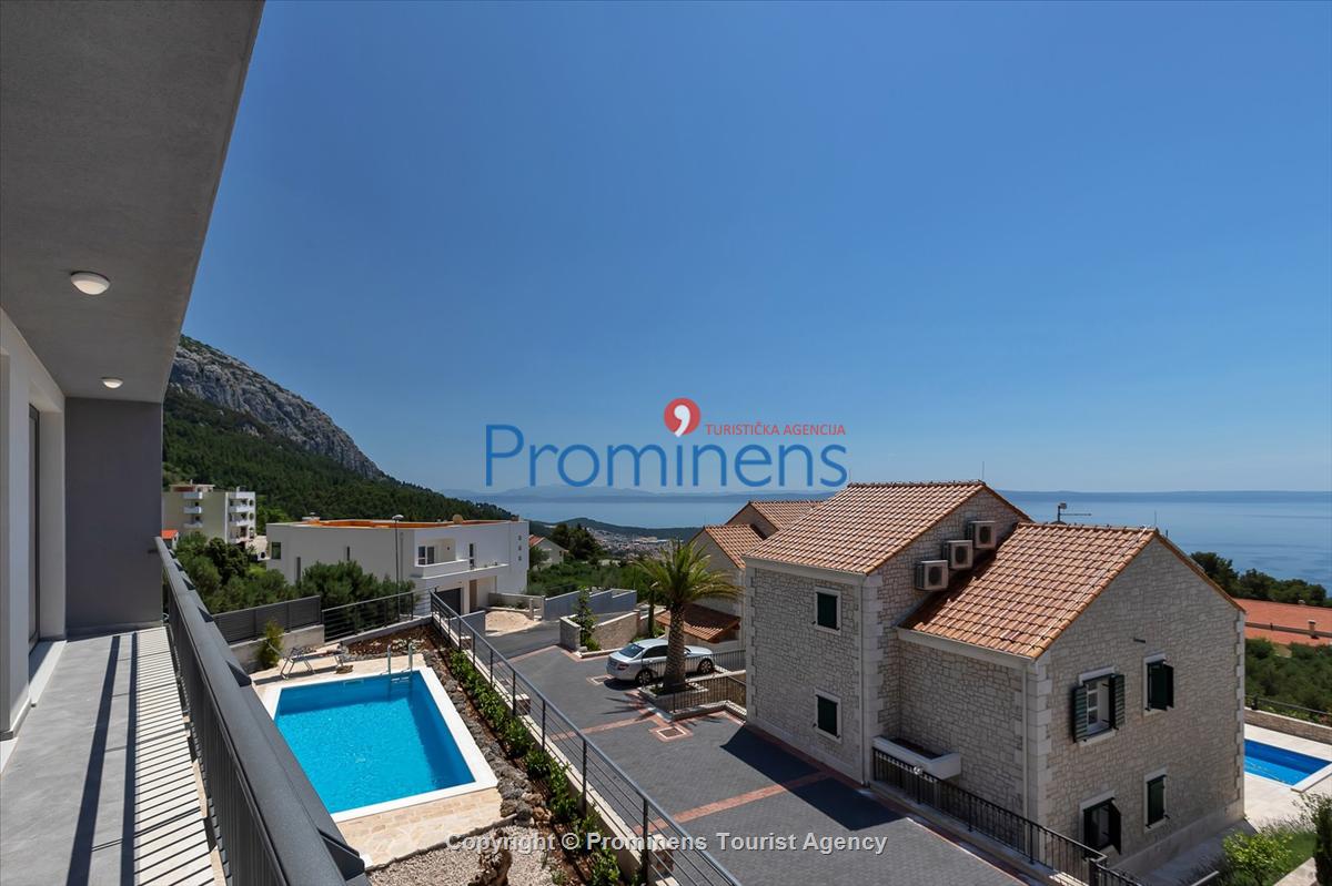 Ferienhaus Villa SMART mit Pool in Makarska - Drei Schlafzimmer und Meerblick