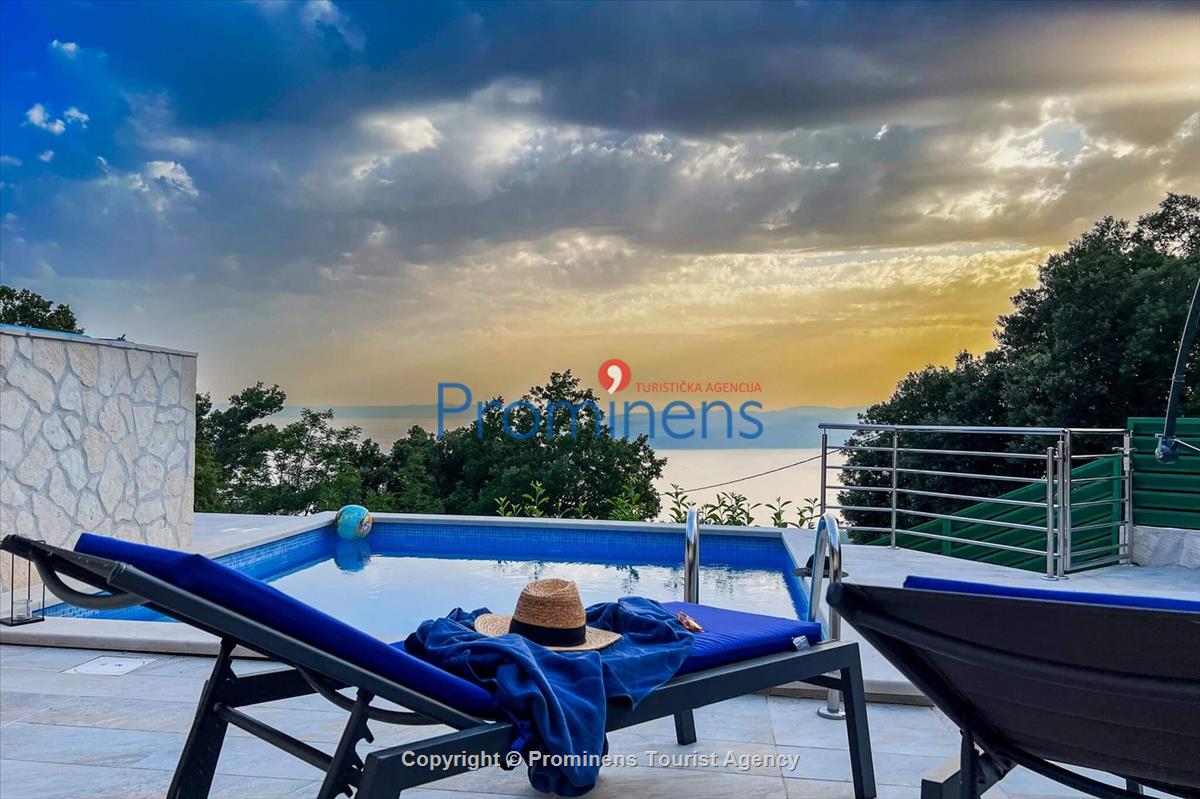 Ferienhaus Giran mit Pool und Meerblick in Bast, Makarska Riviera, Dalmatien - Kroatien Urlaub