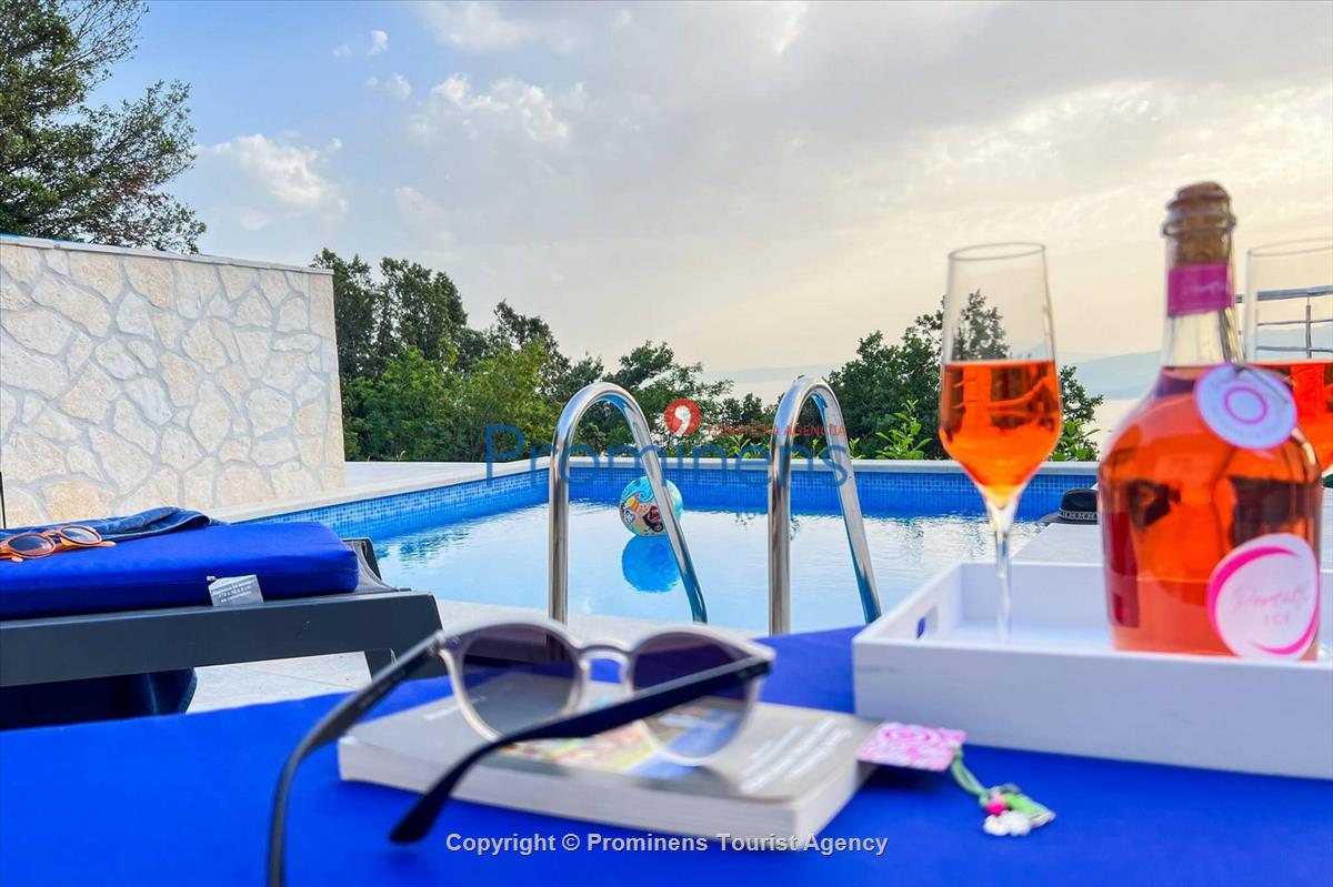 Ferienhaus Giran mit Pool und Meerblick in Bast, Makarska Riviera, Dalmatien - Kroatien Urlaub