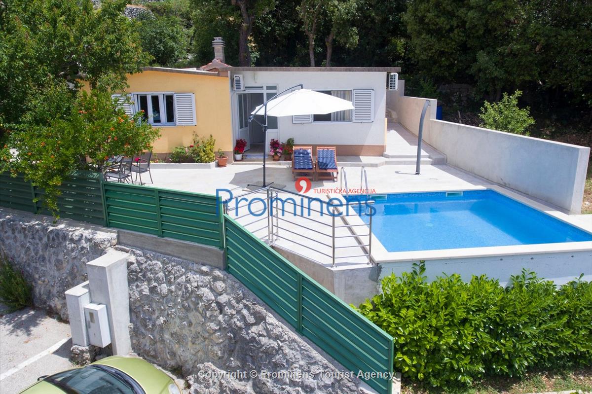 Ferienhaus Giran mit Pool und Meerblick in Bast  Makarska Riviera  Dalmatien;  Kroatien, Urlaub