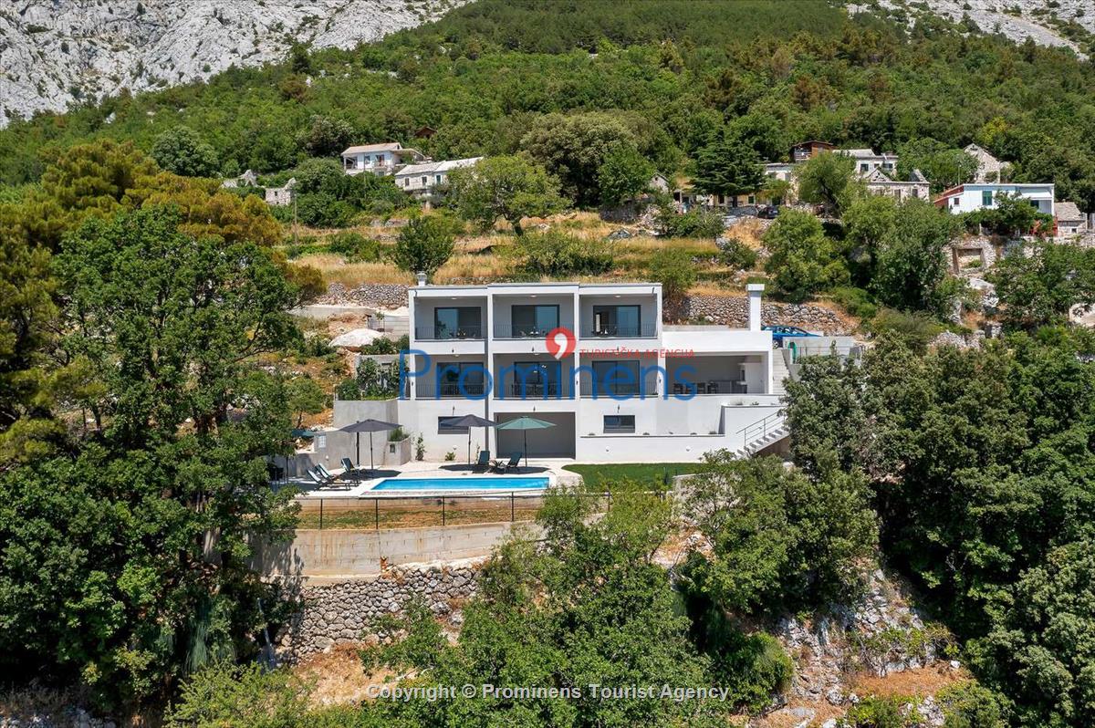 Modernes Ferienhaus Villa Alta Vista mit Pool  Meerblick bei Baska Voda  Makarska Riviera  