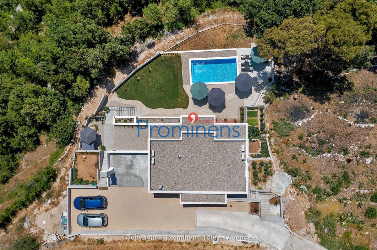 Modernes Ferienhaus Villa Alta Vista mit Pool  Meerblick bei Baska Voda  Makarska Riviera  