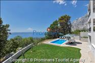 Modernes Ferienhaus Villa Alta Vista mit Pool  Meerblick bei Baska Voda  Makarska Riviera  